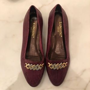 Amalfi by Rangoni Maroon Loafer Flats 6.5